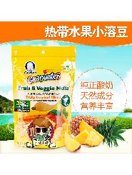美国进口GERBER嘉宝溶豆热带水果味酸奶小溶豆溶溶豆宝宝零食28g