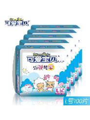 可爱宝贝正品 瞬吸特柔纸尿裤 夏日男女通用超柔尿不湿L20片*5包