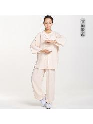 健道  高品质亚麻晨练服 天然透气舒适亚麻太极服